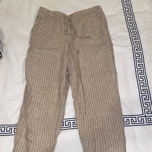 H&M linen striped pants
